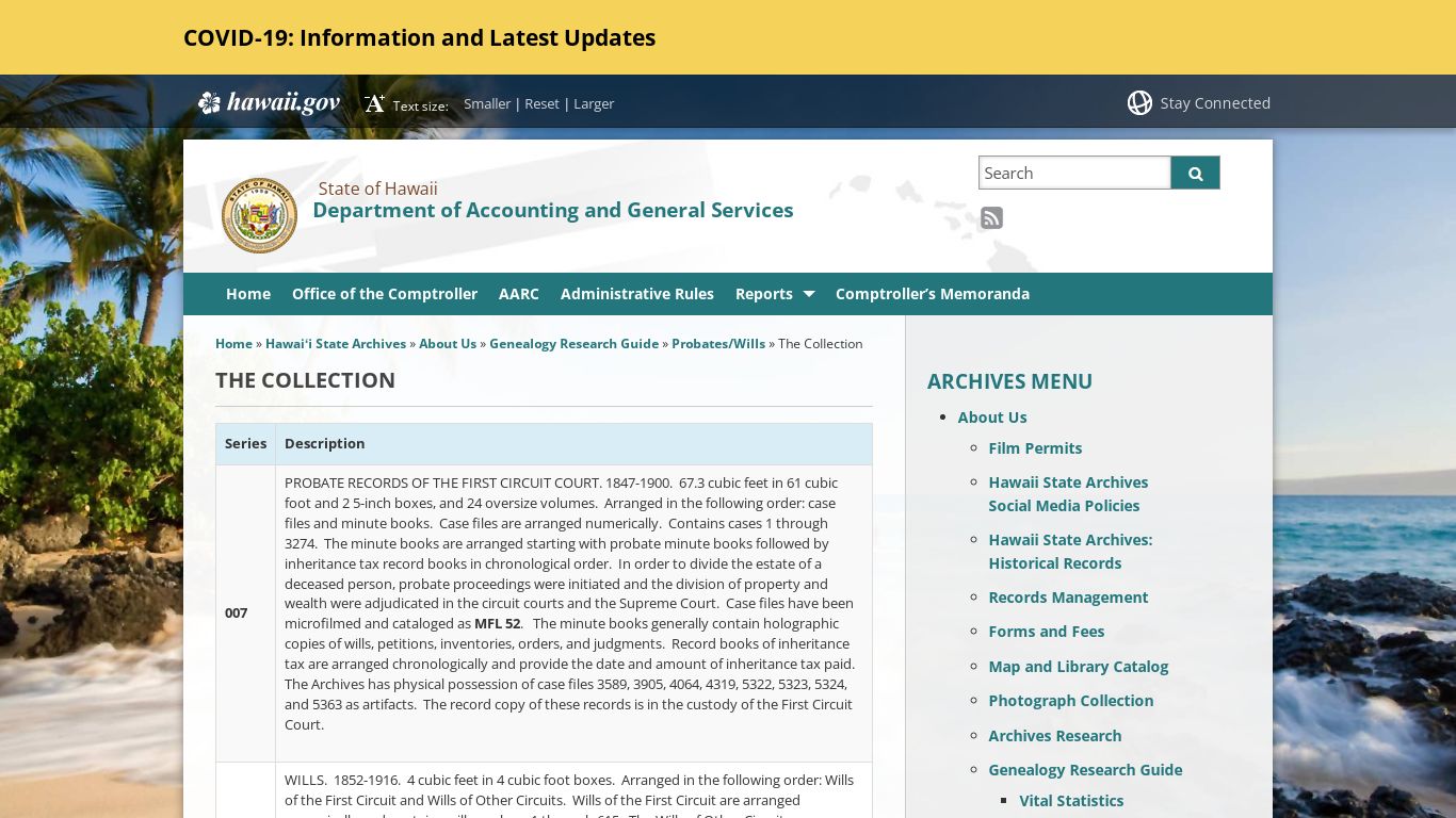 Department of Accounting and General Services | The Collection - Hawaii